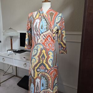 J. McLaughlin Vibrant Long Sleeve Dress